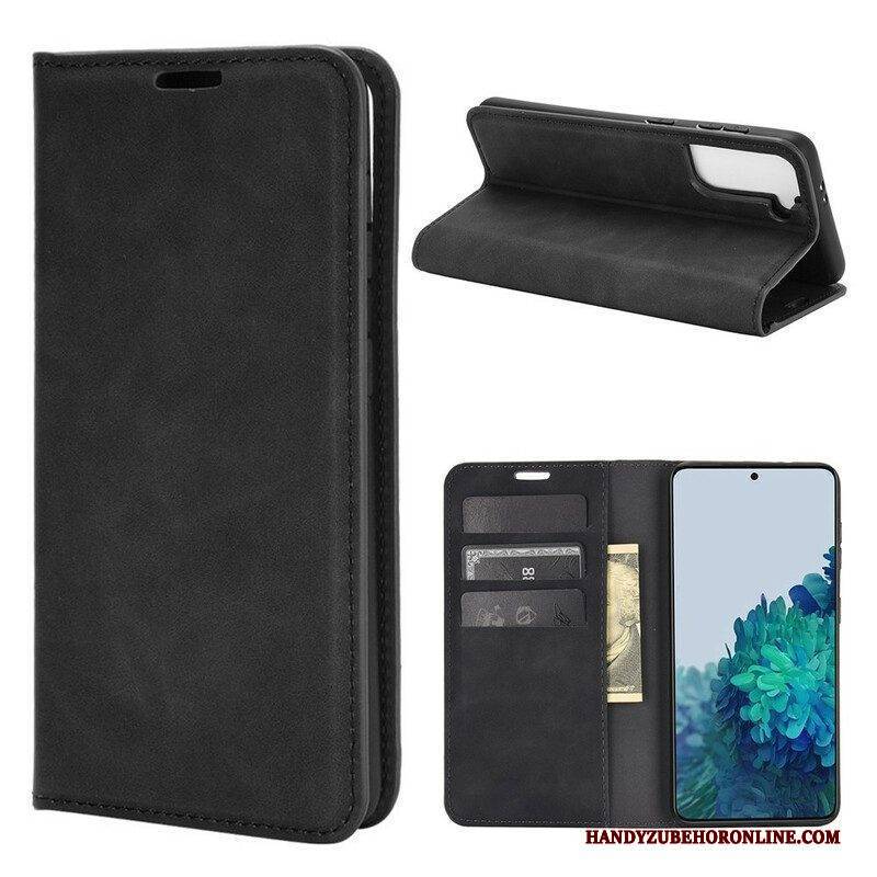 Schutzhülle Für Samsung Galaxy S21 5G Flip Case Weicher Ledereffekt