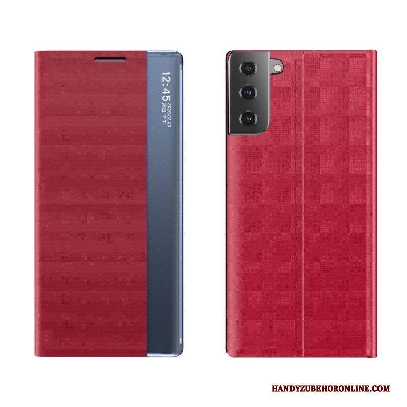 Schutzhülle Für Samsung Galaxy S21 5G Strukturiertes Kunstleder
