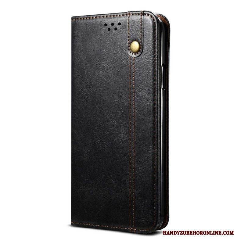 Schutzhülle Für Samsung Galaxy S21 FE Flip Case Gewachstes Kunstleder