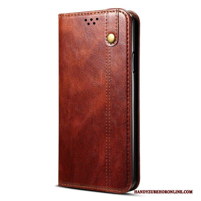 Schutzhülle Für Samsung Galaxy S21 FE Flip Case Gewachstes Kunstleder