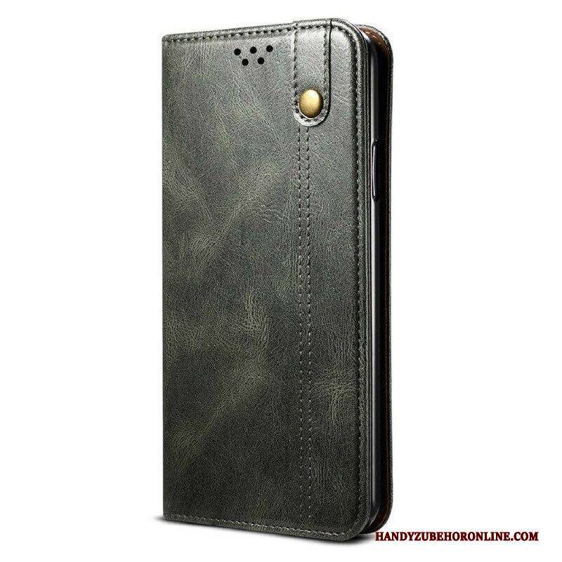 Schutzhülle Für Samsung Galaxy S21 FE Flip Case Gewachstes Kunstleder