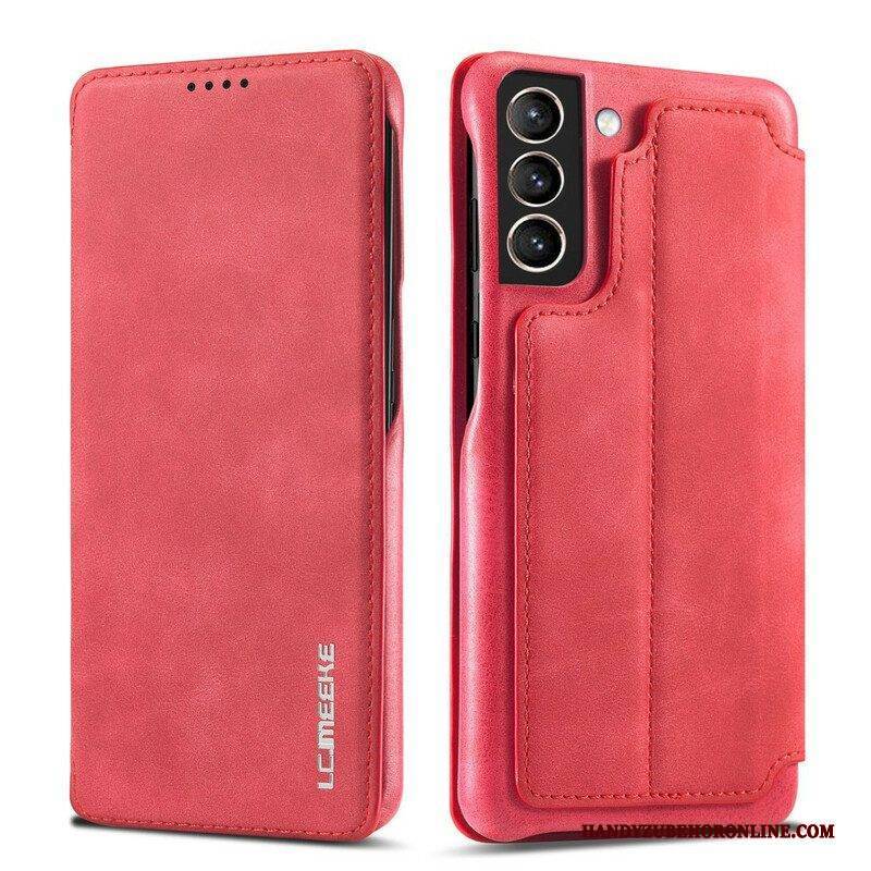 Schutzhülle Für Samsung Galaxy S21 FE Flip Case Lc.imeeke Ledereffekt