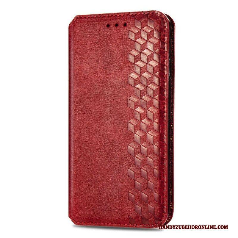 Schutzhülle Für Samsung Galaxy S21 FE Flip Case Rautenstruktur In Lederoptik