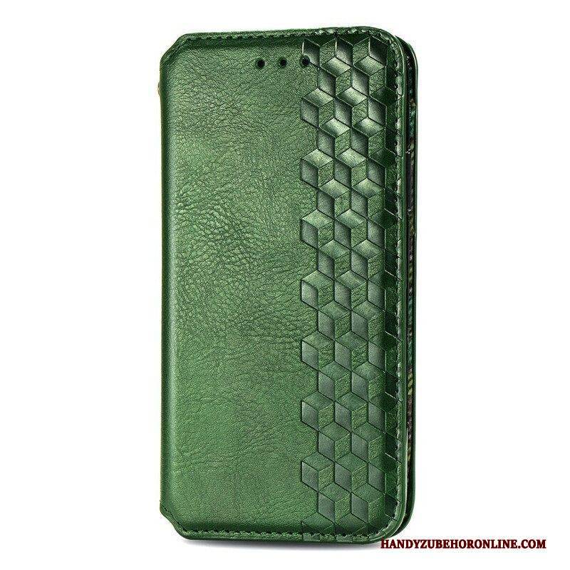 Schutzhülle Für Samsung Galaxy S21 FE Flip Case Rautenstruktur In Lederoptik