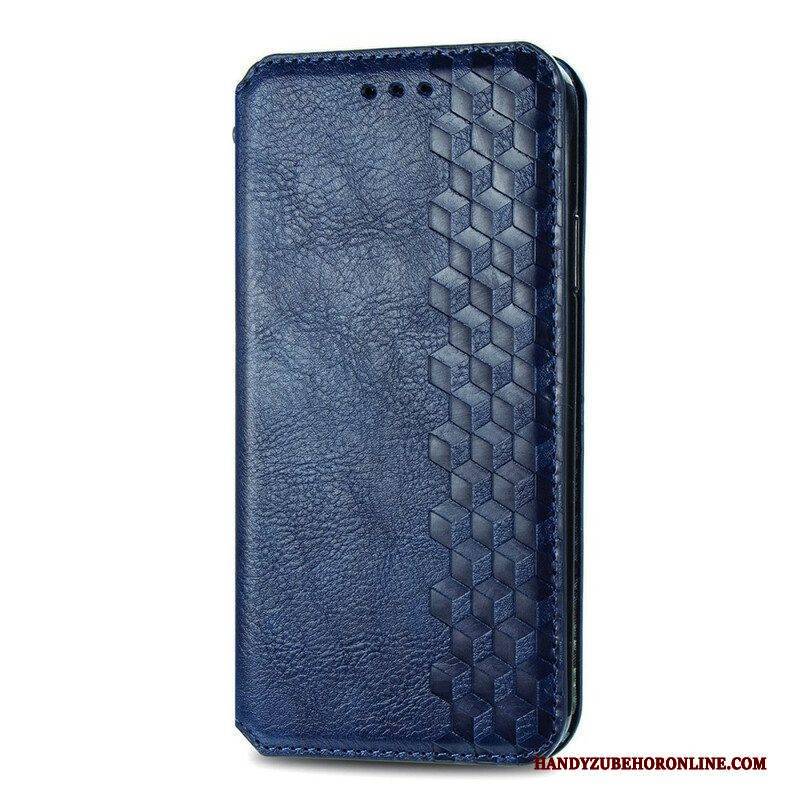 Schutzhülle Für Samsung Galaxy S21 FE Flip Case Rautenstruktur In Lederoptik