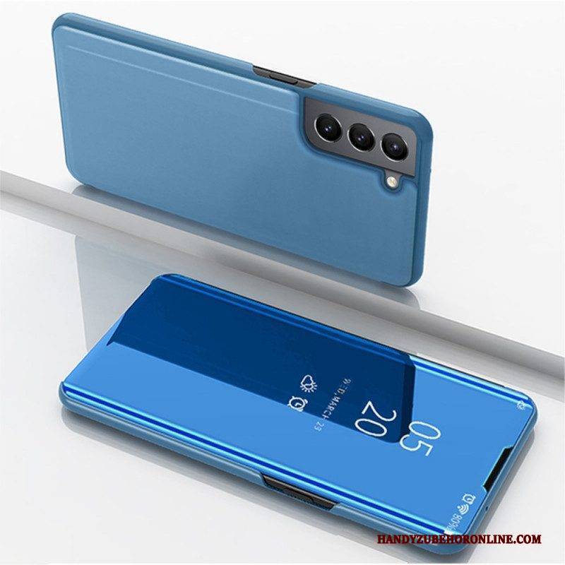 Schutzhülle Für Samsung Galaxy S22 5G Spiegel Und Kunstleder
