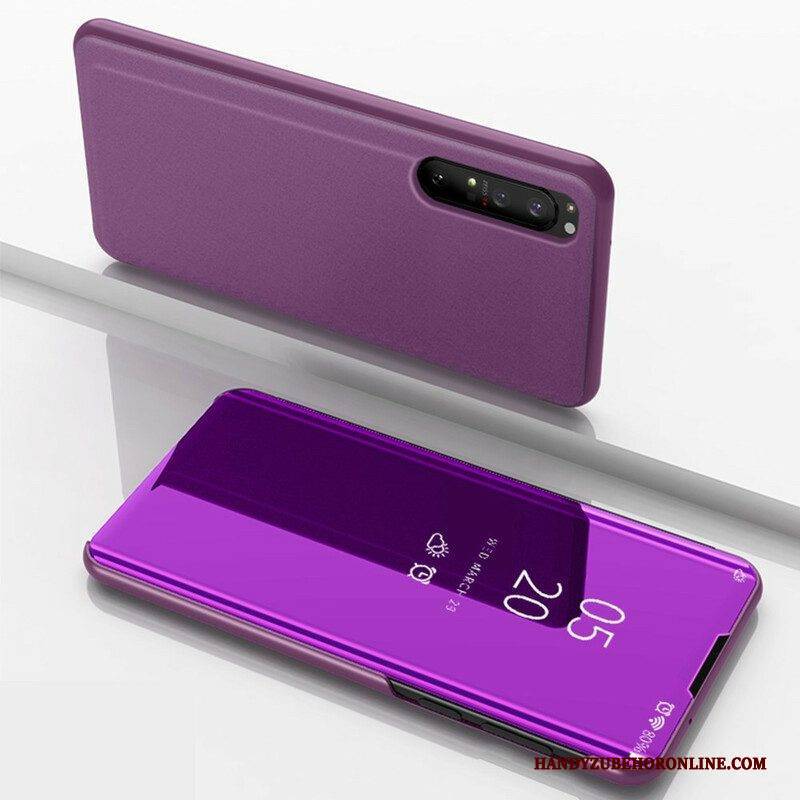 Schutzhülle Für Sony Xperia 1 II Spiegel Und Kunstleder