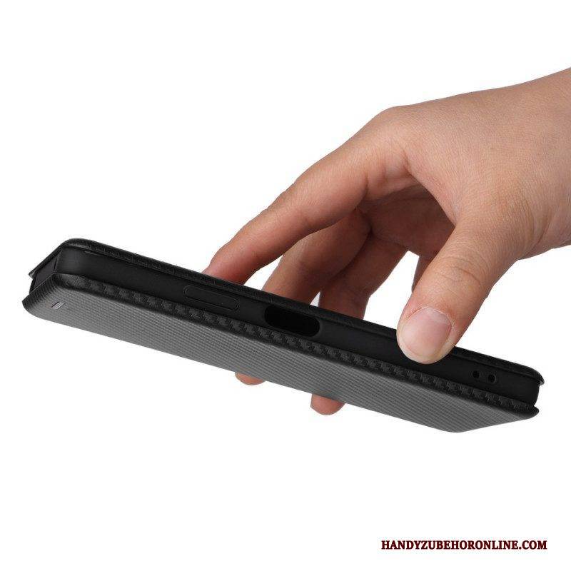 Schutzhülle Für Sony Xperia 10 IV Flip Case Kohlefaser-textur