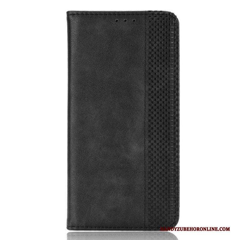 Schutzhülle Für Sony Xperia 10 IV Flip Case Stilisierter Lederstil