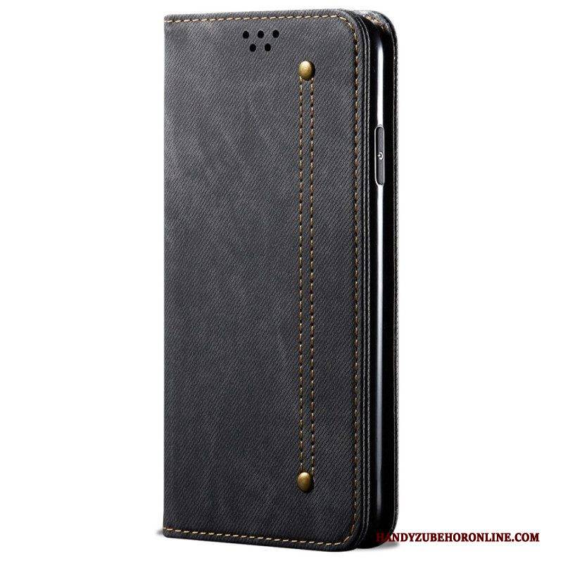 Schutzhülle Für Vivo Y16 Flip Case Denim-stoff