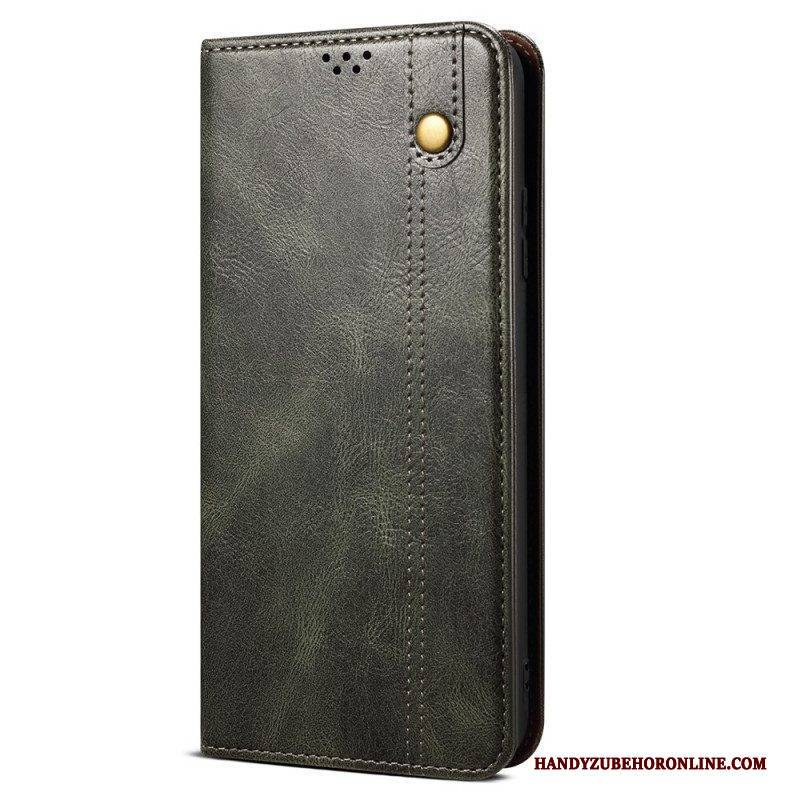 Schutzhülle Für Xiaomi 12 Pro Flip Case Gewachstes Kunstleder