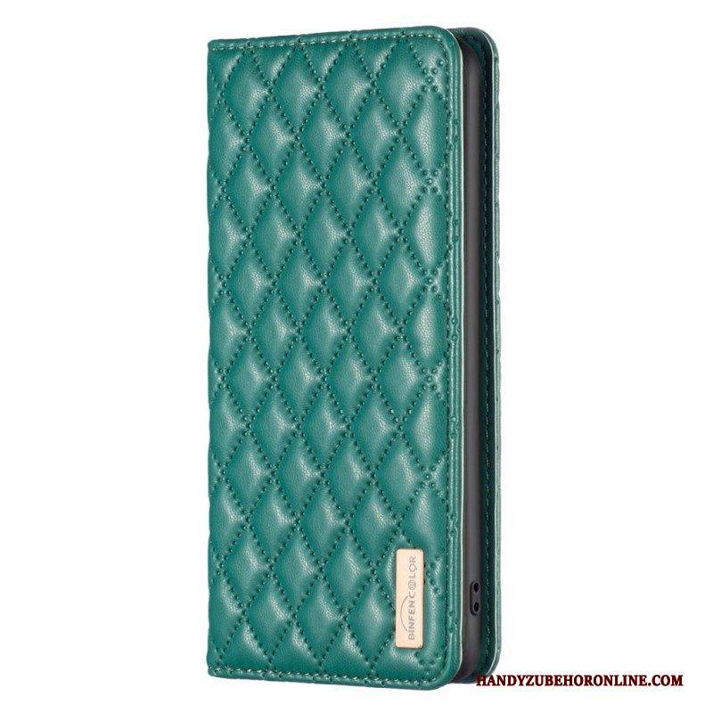 Schutzhülle Für Xiaomi 13 Pro Flip Case Gesteppt Im Binfen-farbstil