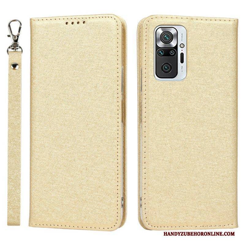 Schutzhülle Für Xiaomi Redmi Note 10 Pro Flip Case Weicher Lederstil Mit Riemen