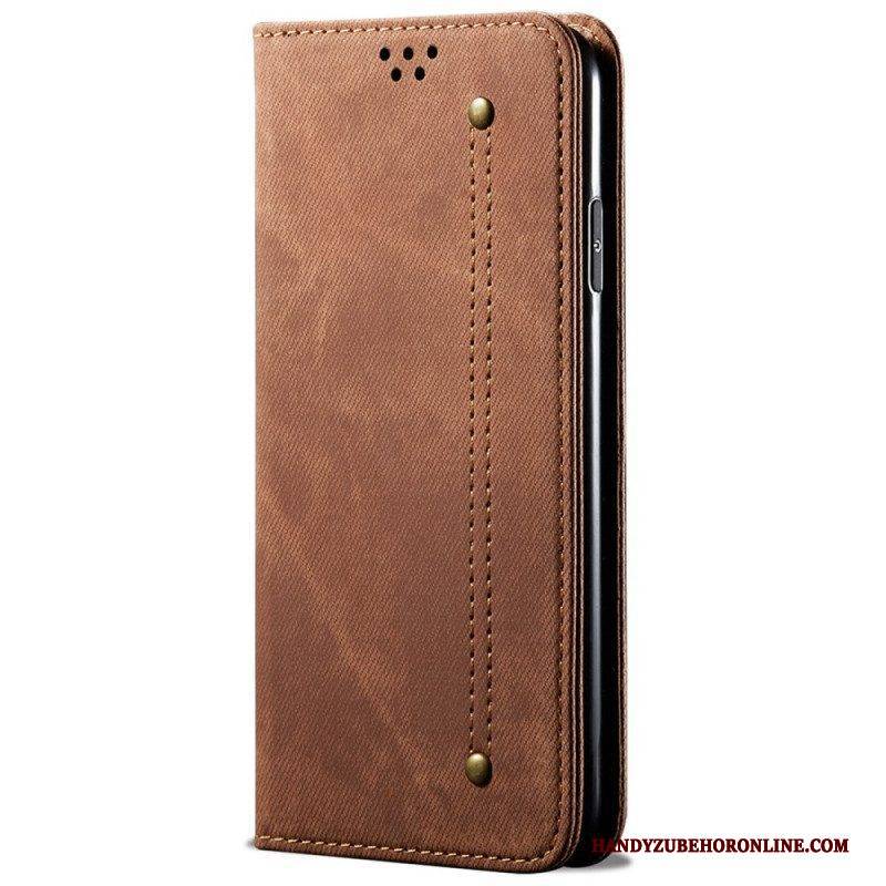 Schutzhülle Für Xiaomi Redmi Note 11 / 11S Flip Case Denim-stoff