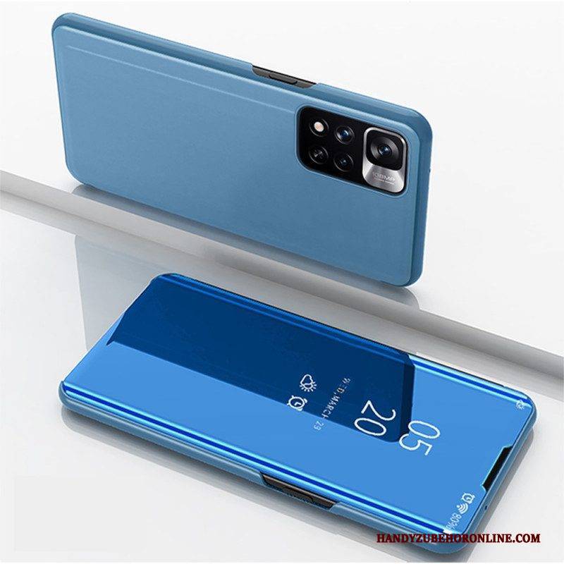 Schutzhülle Für Xiaomi Redmi Note 11 Pro Plus 5G Spiegel Und Kunstleder