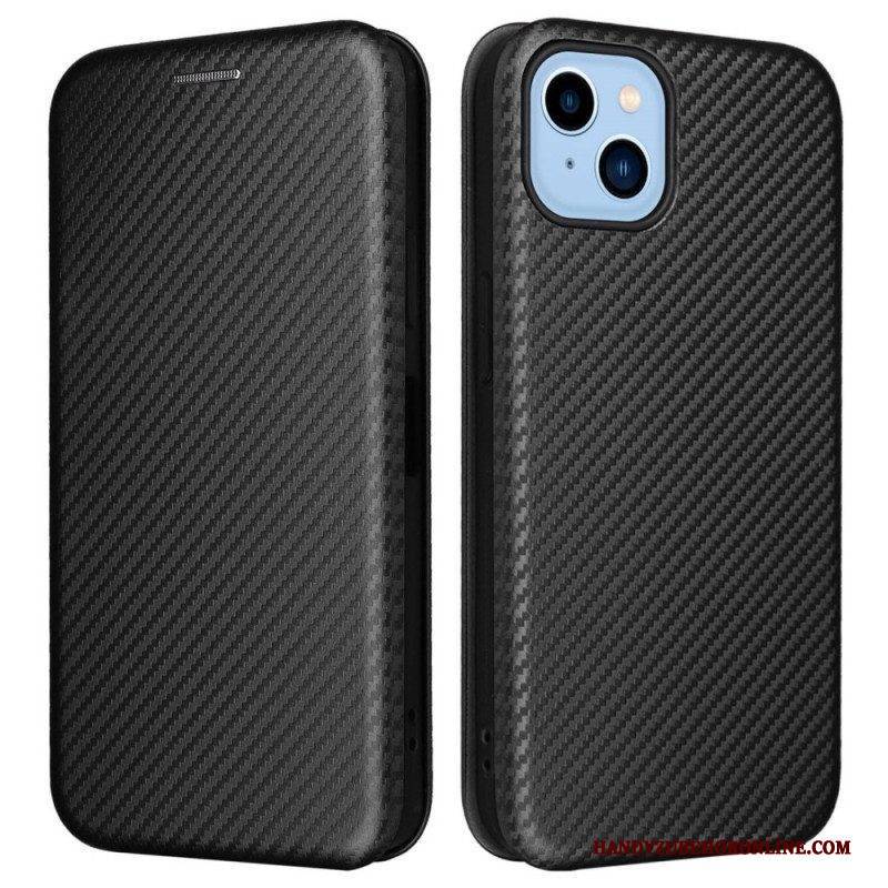 Schutzhülle Für iPhone 14 Flip Case Farbige Kohlefaser