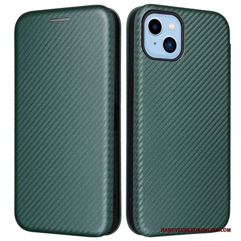 Schutzhülle Für iPhone 14 Flip Case Farbige Kohlefaser
