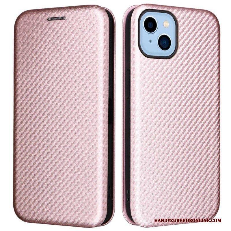 Schutzhülle Für iPhone 14 Flip Case Farbige Kohlefaser