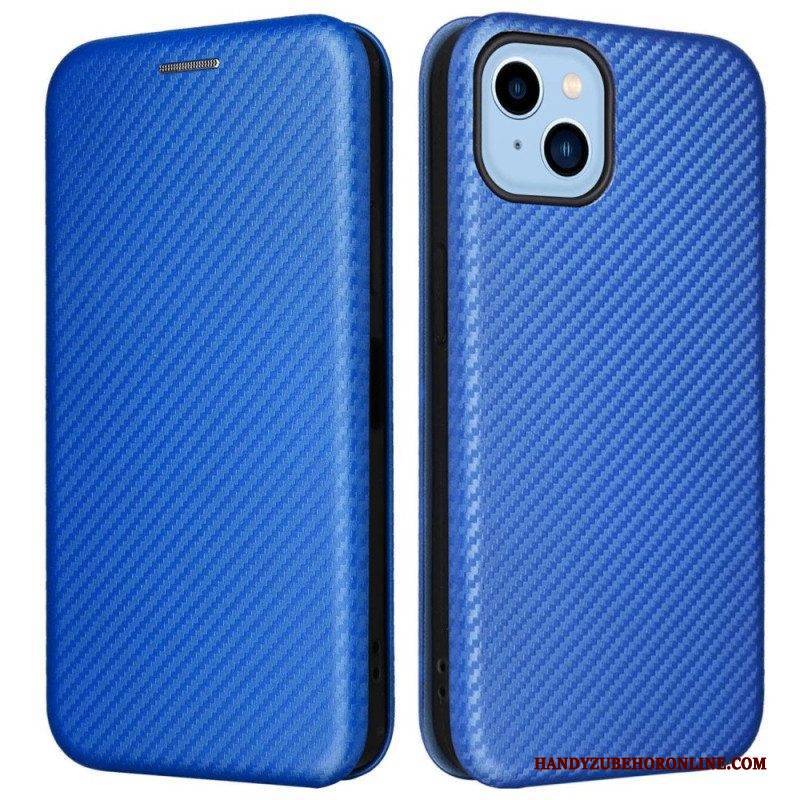 Schutzhülle Für iPhone 14 Flip Case Farbige Kohlefaser