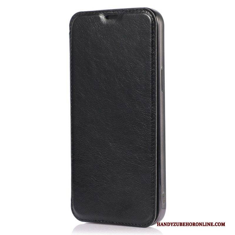 Schutzhülle Für iPhone 14 Flip Case Kartenhalter Aus Kunstleder