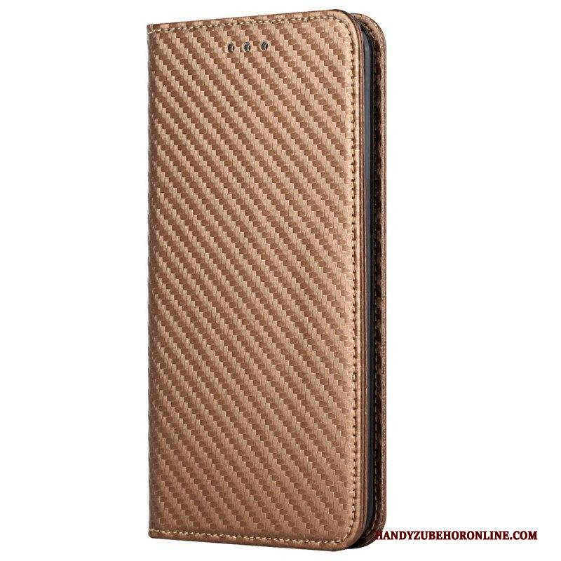 Schutzhülle Für iPhone 14 Mit Kordel Flip Case Riemchen-carbonfaser-stil