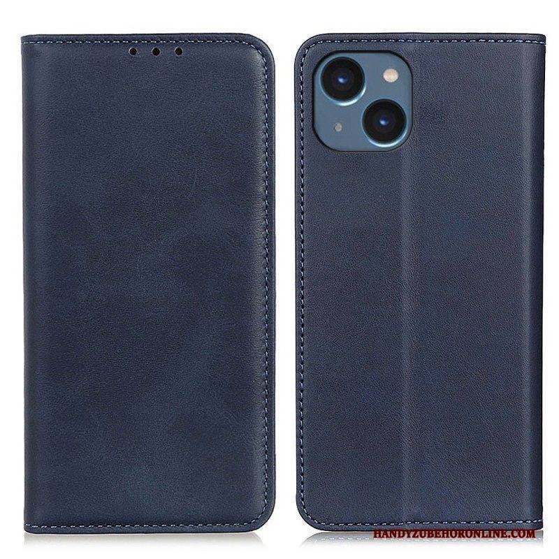 Schutzhülle Für iPhone 14 Plus Flip Case Mattes Spaltleder
