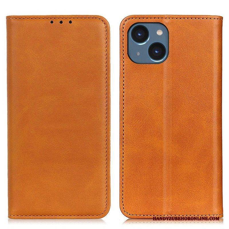 Schutzhülle Für iPhone 14 Plus Flip Case Mattes Spaltleder