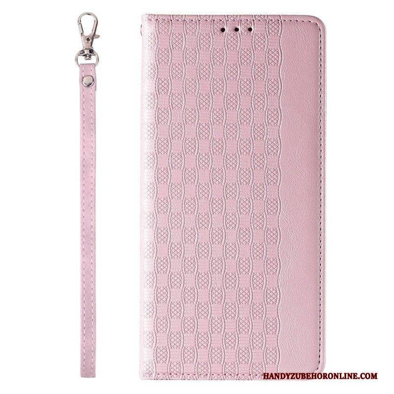 Schutzhülle Für iPhone 14 Pro Mit Kordel Flip Case Vintage-riemchen