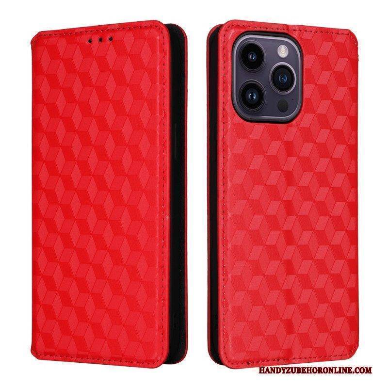 Schutzhülle Für iPhone 15 Flip Case 3d-würfel