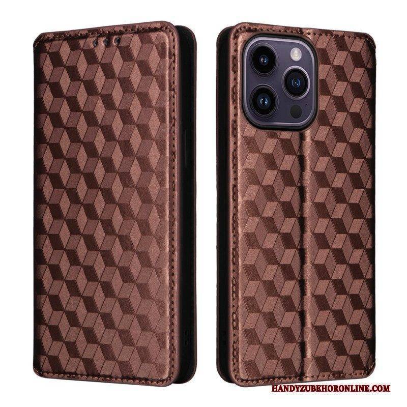 Schutzhülle Für iPhone 15 Flip Case 3d-würfel