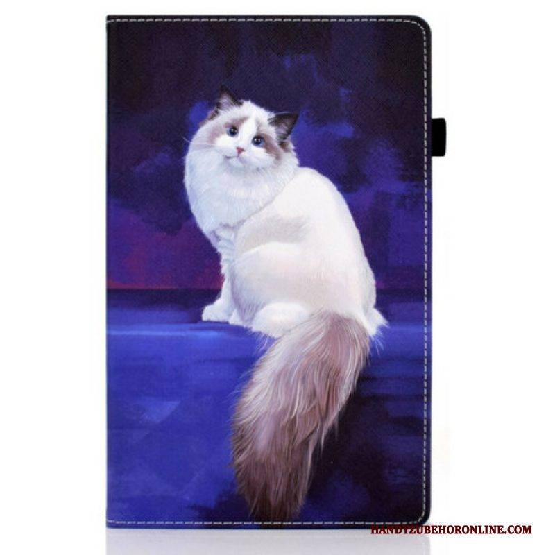 Case Für Samsung Galaxy Tab A7 Lite Weiße Katze