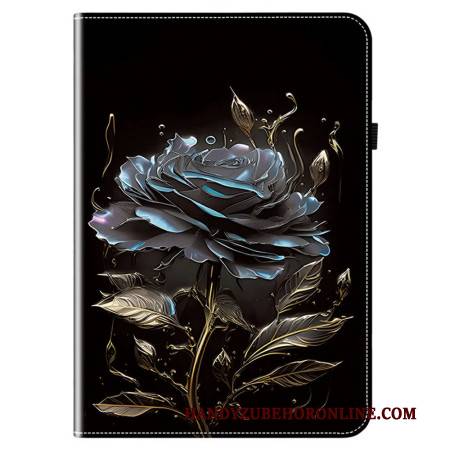 Case Für Samsung Galaxy Tab S10 Fe Plus Elegante Schwarze Rose Mit Schutz
