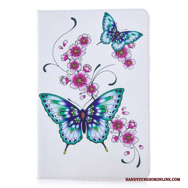 Case Für Samsung Galaxy Tab S8 / Tab S7 Aquarell-schmetterlinge