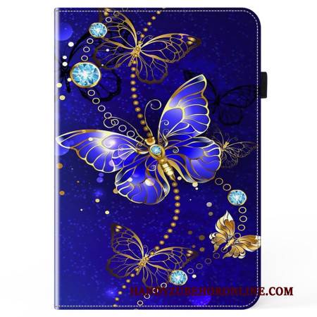 Case Für Xiaomi Pad 7 / 7 Pro Blaue Schmetterlinge Und Diamanten