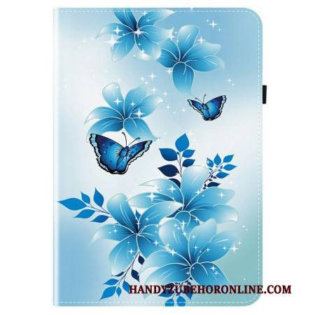Case Samsung Galaxy Tab S10 Fe Plus Blaue Schmetterlinge