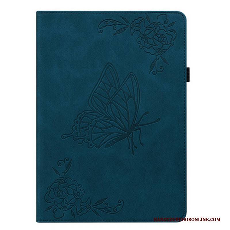 Case Samsung Galaxy Tab S11 Schmetterling In Wildlederoptik