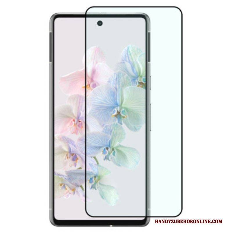 Displayschutzfolie Aus Gehärtetem Glas Für Google Pixel 7. Schwarze Konturen