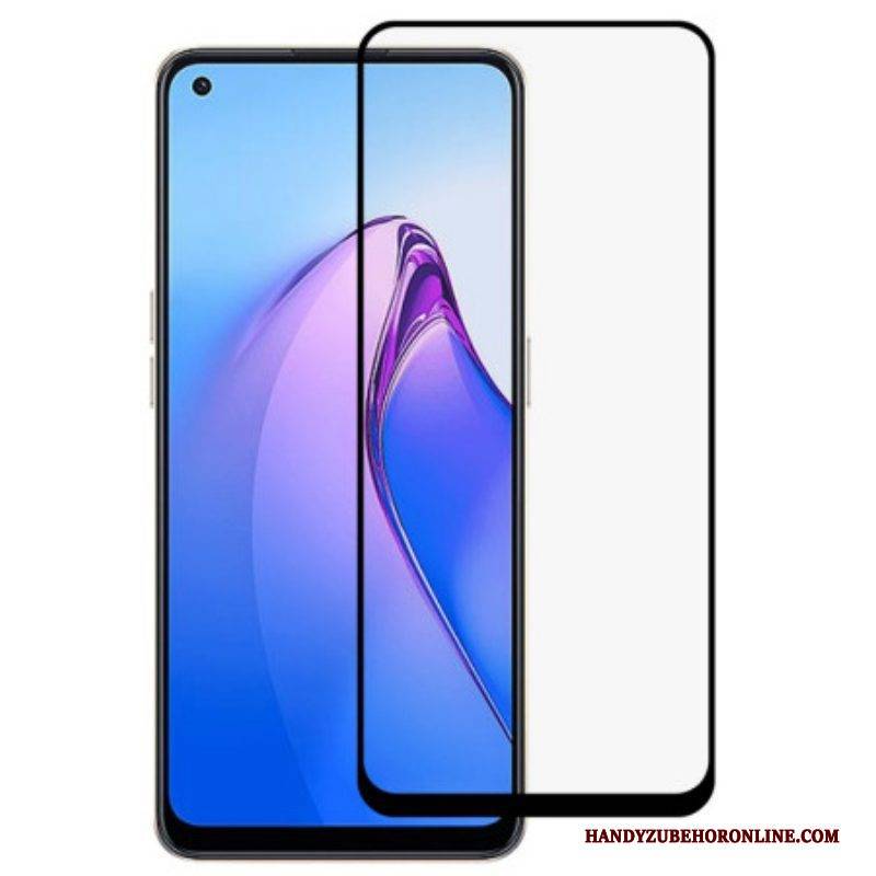 Displayschutzfolie Aus Gehärtetem Glas Für Oppo Reno 8. Schwarze Kanten