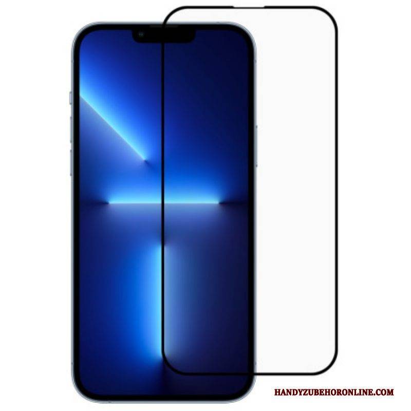 Displayschutzfolie Aus Gehärtetem Glas. Schwarze Kanten. iPhone 14 Pro Max