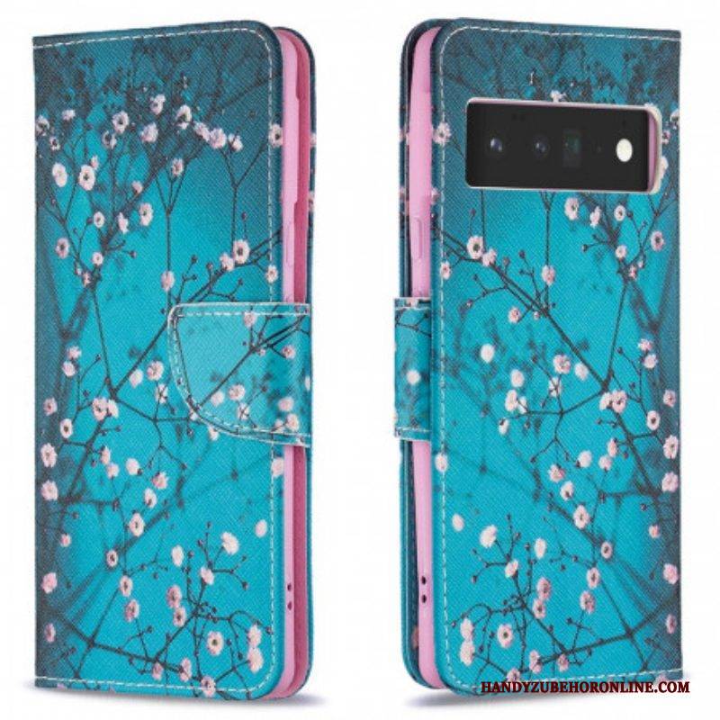 Flip Case Für Google Pixel 6 Pro Blühender Baumzweig