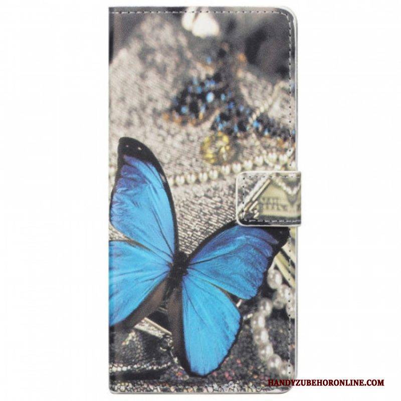 Flip Case Für Google Pixel 6A Blauer Schmetterling