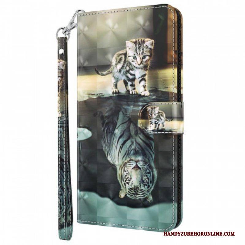 Flip Case Für Google Pixel 6A Mit Kordel Strappy Kitten Dream