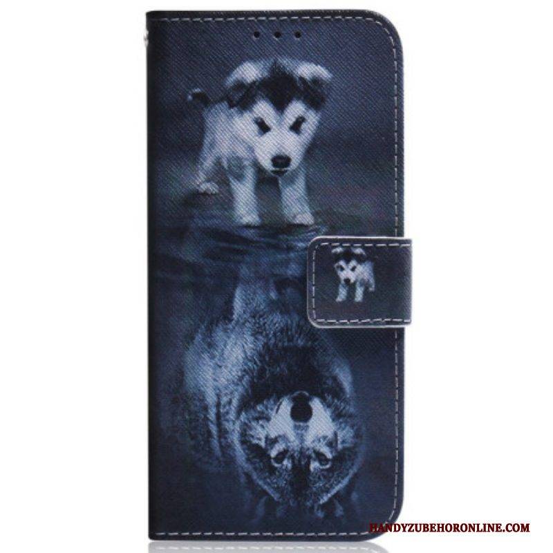 Flip Case Für Honor Magic 5 Lite Mit Kordel Riemchen-welpen-traum