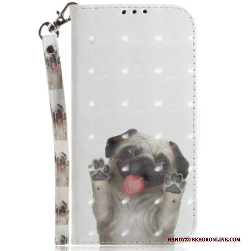 Flip Case Für Honor Magic 5 Lite Mit Kordel Tanga Mops