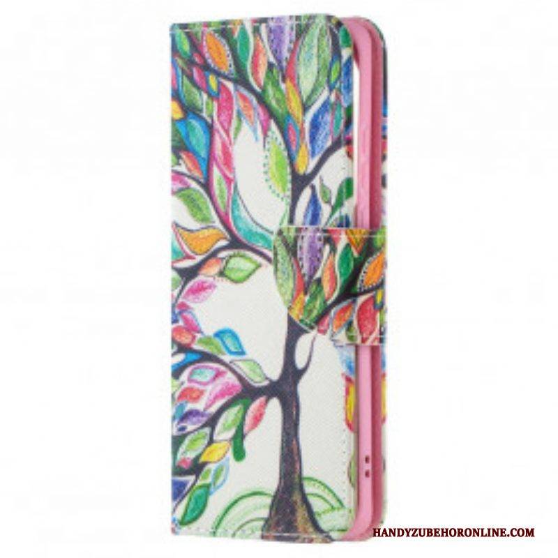 Flip Case Für Huawei P50 Pro Bunter Baum