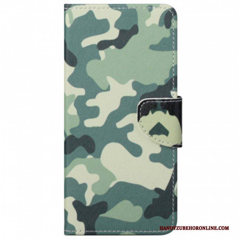 Flip Case Für Moto G51 5G Militärische Tarnung