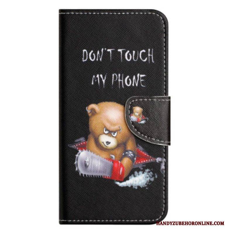 Flip Case Für OnePlus 10T 5G Gefährlicher Bär