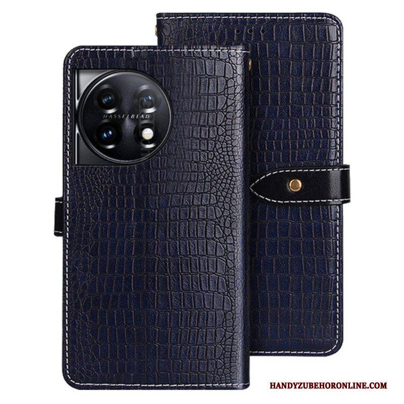 Flip Case Für OnePlus 11 5G Idewei Krokodil