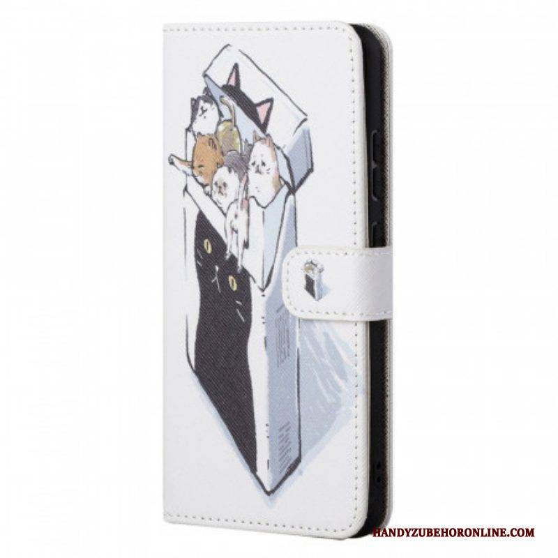 Flip Case Für OnePlus Nord CE 2 5G Katzentasche