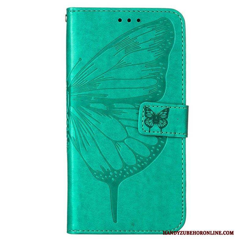 Flip Case Für OnePlus Nord CE 3 Lite 5G Schmetterling Mit Schlüsselband